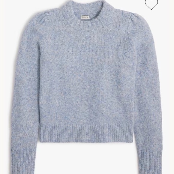 J. Crew Soft Blue Crew Neck Fuzzy Sweater - Picture 3 of 8